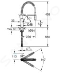 GROHE - Get Dřezová baterie s flexibilním ramenem a sprškou, chrom 30361000