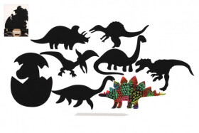 Škrabací obrázek Dinosaurus/9 ks