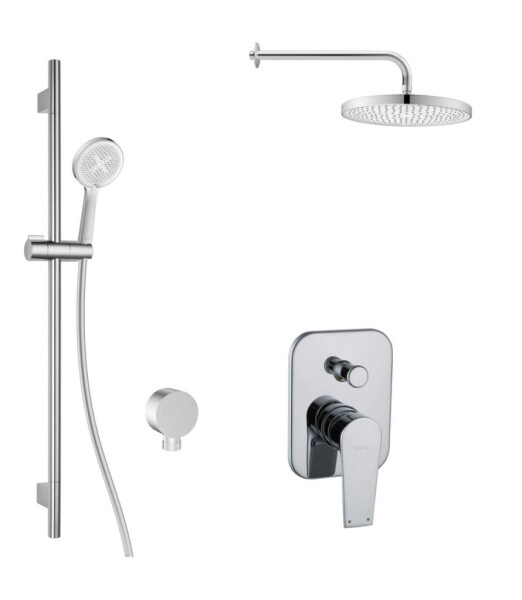 Kielle - Harmonia Sprchový set s baterií pod omítku, pro 2 spotřebiče, s příslušenstvím EcoSpare a tělesem, chrom 20623SP50