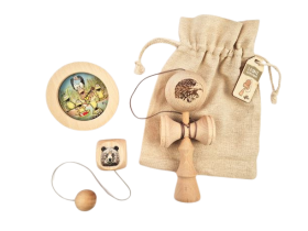 Akční balíček her Kendama + Kuličkolam + Hopík