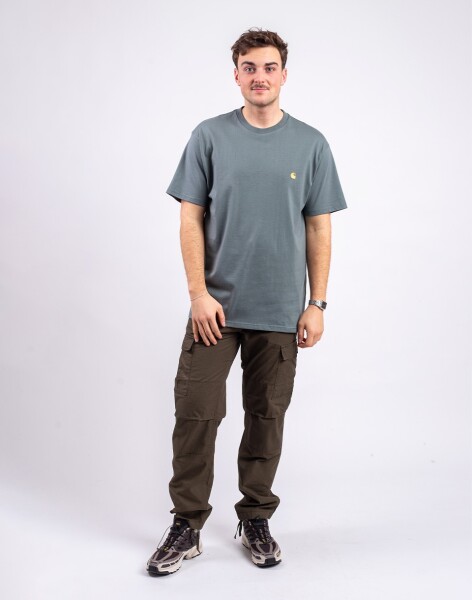 Tričko Carhartt WIP S/S Chase T-Shirt Velvet Green/Gold