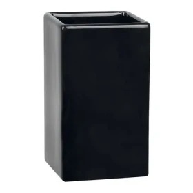 Spirella QUADRO kelímek na kartáčky černý / keramika (7610583136619)