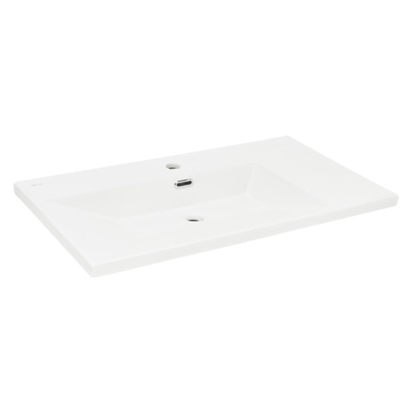 Nábytkové umyvadlo SAT B-Way 81x46 cm bílé matné otvor pro baterii uprostřed SATBWA8046WM SATBWA8046WM