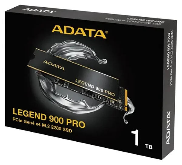ADATA LEGEND 900 PRO 1TB / SSD / M.2 2280 / PCIe Gen4 / čtení: 7400 MB/s / zápis: 6000 MB/s / Heatsink / 5R (SLEG-900P-1TCS)