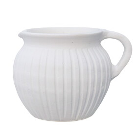 Strömshaga Hliněný džbán Julian, bílá barva, keramika