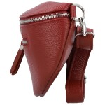 Trendy dámská kožená kabelko-ledvinka Arwel, červená