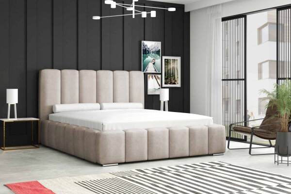 FRONTI Postel MODEL 14 140x200 světlebéžová - MONOLITH 02