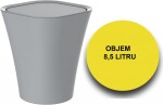 Eisl - Kosmetický koš, šedý, cca 8,5 l, s otočným víkem BA0301 BA0301
