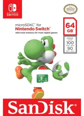 SanDisk Extreme microSDXC 64GB Yoshi Edition / Paměťová karta / Nintendo-licensed (SDSQXAO-064G-GN6ZN)