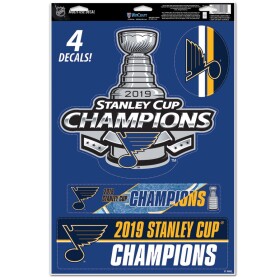Fanatics Set samolepek St. Louis Blues WinCraft 2019 Stanley Cup Champions 11'' x 17'' Multi-Use Decal