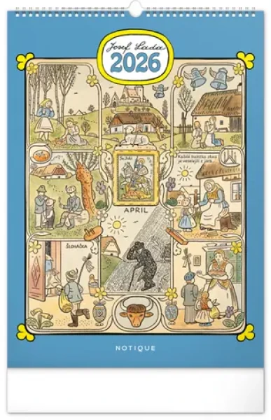 NOTIQUE Nástěnný kalendář Josef Lada 2026 / / 33 x 46 cm (PGN-35203-L)
