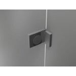 MEXEN/S - Lunar T sprchový kout dveře křídlové pravá 80 x 70, transparent, grafit metal 834T-080-070-95-00-P