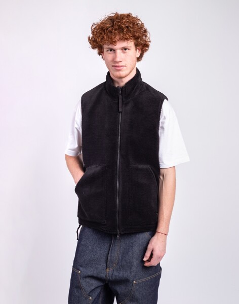 Taion Non Down Military Reversible Boa Hi Neck Vest BLACK×BLACK L