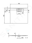 VILLEROY & BOCH - Architectura MetalRim Sprchová vanička, 800x900 mm, VilboGrip, alpská bílá UDA9080ARA215GV-01