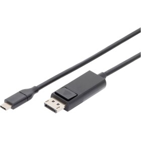 Digitus USB-C® / HDMI kabelový adaptér USB-C ® zástrčka, Zástrčka HDMI-A 2.00 m černá AK-300330-020-S stíněný, dvoužilový stíněný Kabel pro displeje USB-C®