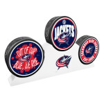 Mustang Puk Columbus Blue Jackets NHL 3 Puck Podium Set