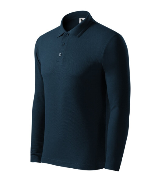 Pique Polo LS polokošile pánská námořní modrá XL
