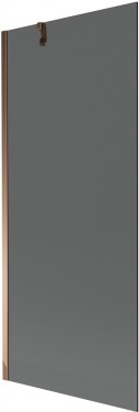 MEXEN/S - Next vanová zástěna FIX 80 x 150, grafit, růžové zlato 895-080-000-00-40-60