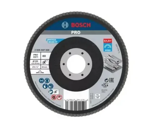BOSCH 2608607328 PRO X571 / Lamelový brusný kotouč P80 / 125x22.23 mm (2608607328)