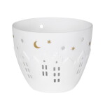 Räder Porcelánový svícen Houses, bílá barva, porcelán