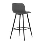 Barová židle, šedá, sametová látka, AUB-X7015 GREY2