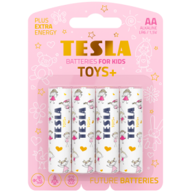 TESLA TOYS+ GIRL alkalická baterie AA 4 ks / LR06 / tužková / blister (11060421)