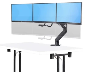 StarTech stolní držák pro 3 monitory černá, stříbrná / Stojan pro tři monitory / do 27" / nosnost 18 kg / VESA (3M1A3SG-MONITOR-ARM)