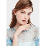 Vánoční stříbrné náušnice Rudolph Blue - stříbro 925/1000, Modrá