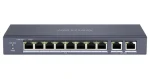 Hikvision DS-3E0310P-E/M / Switch / 8x 100 Mbps RJ-45 PoE / 2x GbE RJ-45 / 60W PoE budget / Extend (DS-3E0310P-E/M)