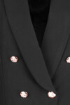 Elegantní černé dámské sako se zlatými knoflíky 480-1 M