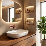 REA - Podomítková umyvadlová baterie Arcos Brush Copper REA-B6976