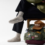 Unisex merino ponožky SMARTWOOL Everyday Cozy Heritage Rib Crew Socks, Fossil velikost: 46-49 (XL)