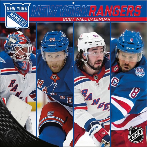 JF Turner Kalendář New York Rangers NHL 2027 Wall Calendar