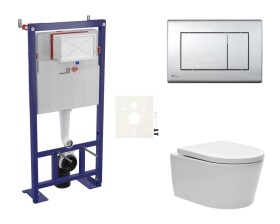 Cenově zvýhodněný závěsný WC set SAT do lehkých stěn / předstěnová montáž + WC SAT Brevis SIKOSSBR21 SIKOSSBR21