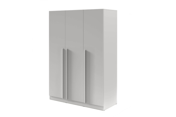 Šatní skříň Braga BR2 - Se zásuvkami Barva korpusu: Šedá, Úchytky: Plastové - základní