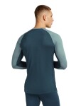Pánské merino tričko s dlouhým rukávem ICEBREAKER Mens 125 ZoneKnit LS Crewe, Abyss/Blue Ash velikost: S