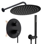 REA - Podomítková sprchová sada Foss Clif Black + BOX REA-P5968