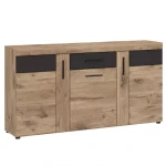 Komoda Grano GRNK01 3D1S dub viking/pvc dub viking/pvc šedý vesmír