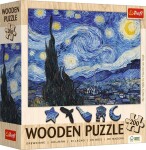 Dřevěné puzzle Art: Vincent van Gogh - Hvězdná noc 200 dílků