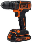 Black&Decker BDCDC18KB / Aku Vrtačka / 18V / 2x1.5Ah / 10mm sklíčidlo / 650 ot-min / 30 Nm (BDCDC18KB)