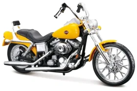 Maisto 2001 FXDWG Dyna Wide Glide blister box žlutá