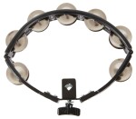 Latin Percussion Cyclops Tambourine Steel Jingles Black Mountable