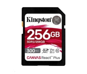 Kingston SDXC karta 256GB Canvas React Plus SDXC UHS-II 300R/260W U3 V90 for Full HD/4K/8K EDF_443660