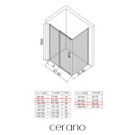 CERANO - Sprchový kout Orlano L/P - 5 mm - chrom, transparentní sklo - 90x90x195 - posuvný CER-DY505B-9105