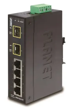 Planet ISW-621TF / Switch průmyslový / 4x 10/100 RJ-45 / 2x 100FX SFP / DIN / IP30 / -40 až 75 °C (ISW-621TF)