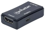 Manhattan HDMI Repeater černý / HDMI repeater / 4K 60Hz / dosah 40 m / HDCP (207621)