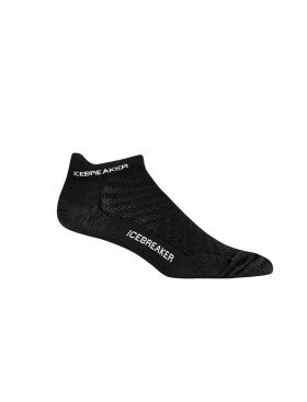 Pánské merino ponožky ICEBREAKER Run+ Ultralight Micro, Black/Snow velikost: 47-49 (XL)