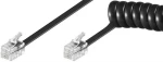 MicroConnect Modulární kabel spirálový RJ10 (M) - RJ10 (M) 2m černá (MPK10200)