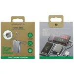 4smarts Pocket Dual Cord 20000mAh šedá / Powerbanka / vestavěný kabel USB-C 15 cm / 22,5 W / USB-A + USB-C (541626)