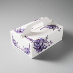 Výslužková krabice s rukojetí Lila 26x18x9,5cm